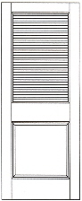 732 Louvered interior door